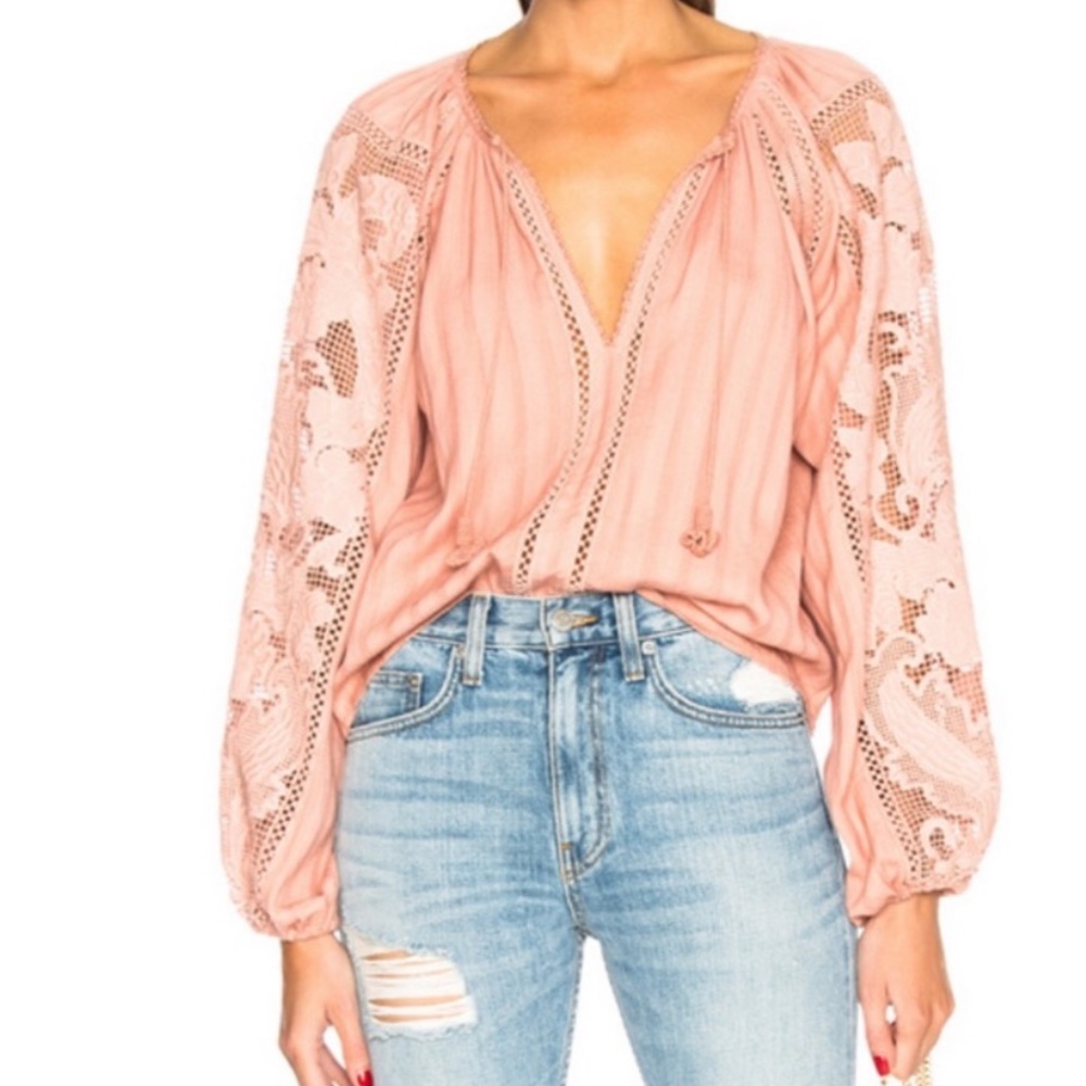 Ulla Johnson Miksa Top in Rose